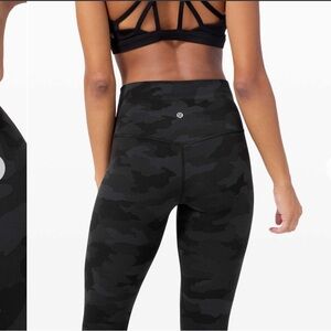 Lululemon align pants, 25” length, size 6, heritage deep coal camo